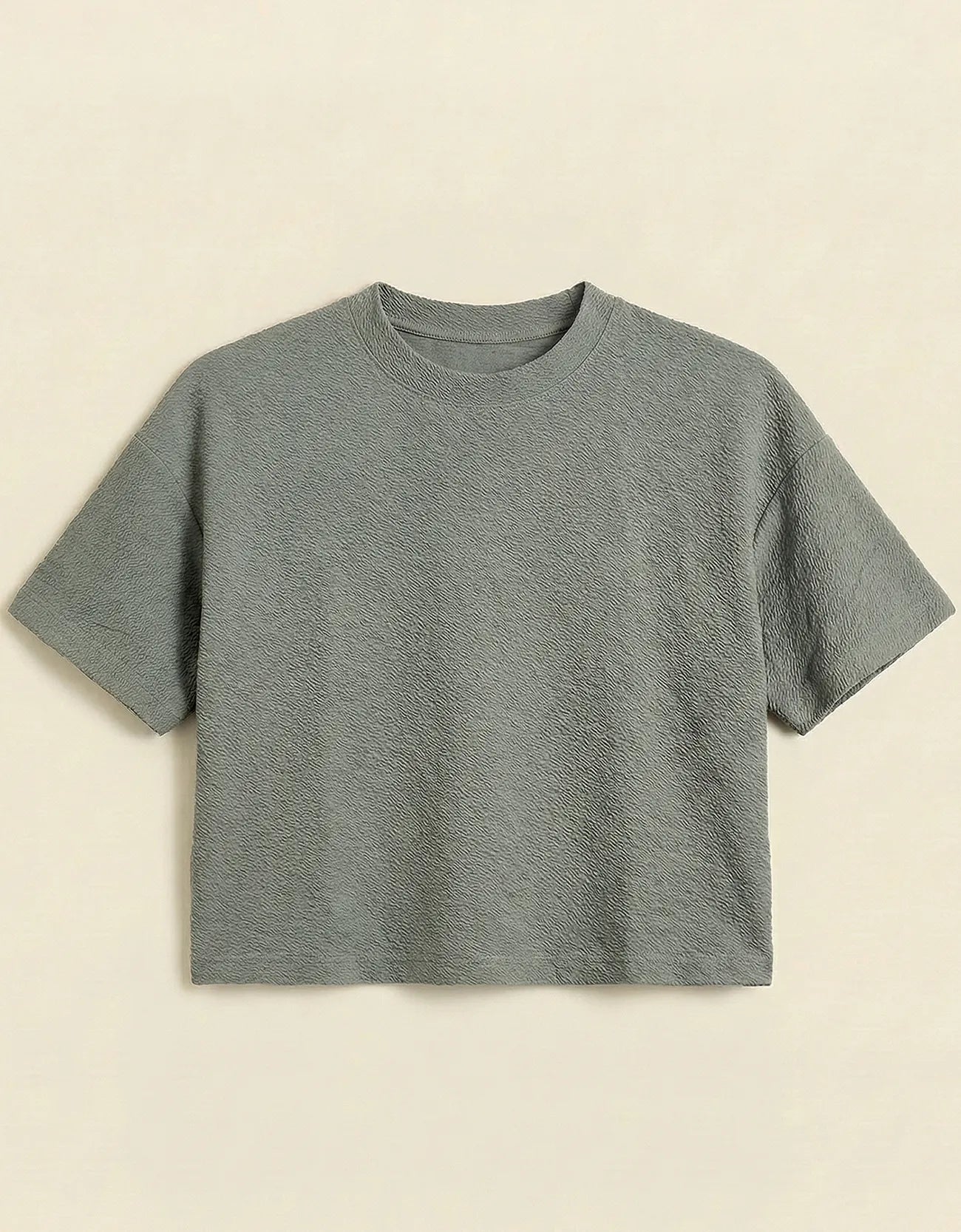 CROP TEXTURED TEE