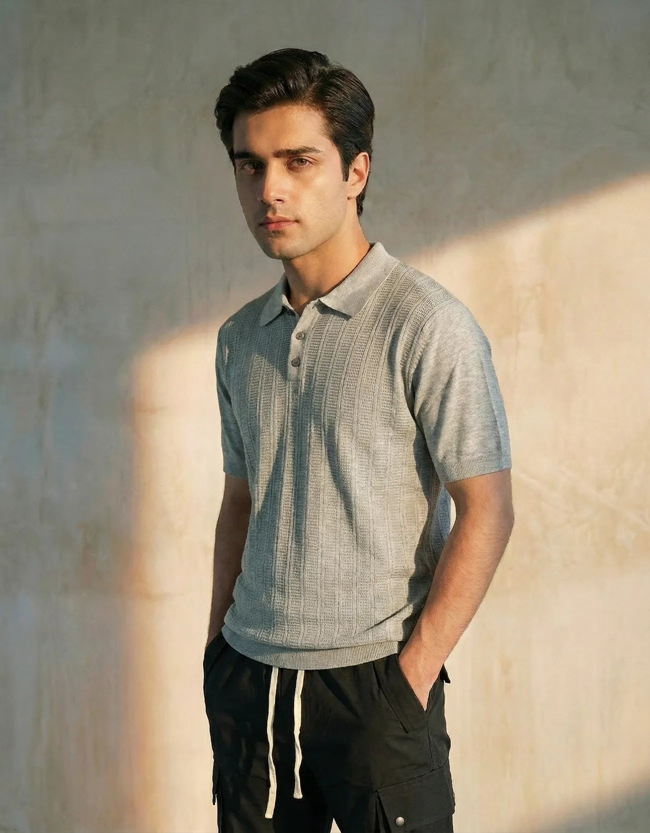 TEXTURED SOFT RIB POLO