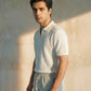 CHAVERON TEXTURED QUARTER ZIP POLO