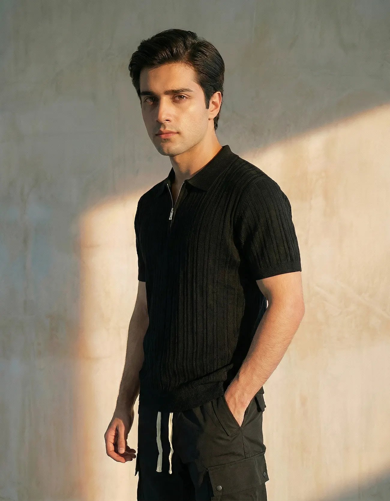 TEXTURED CRUSHED POLO