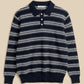 TEXTURED POLO SWEATER