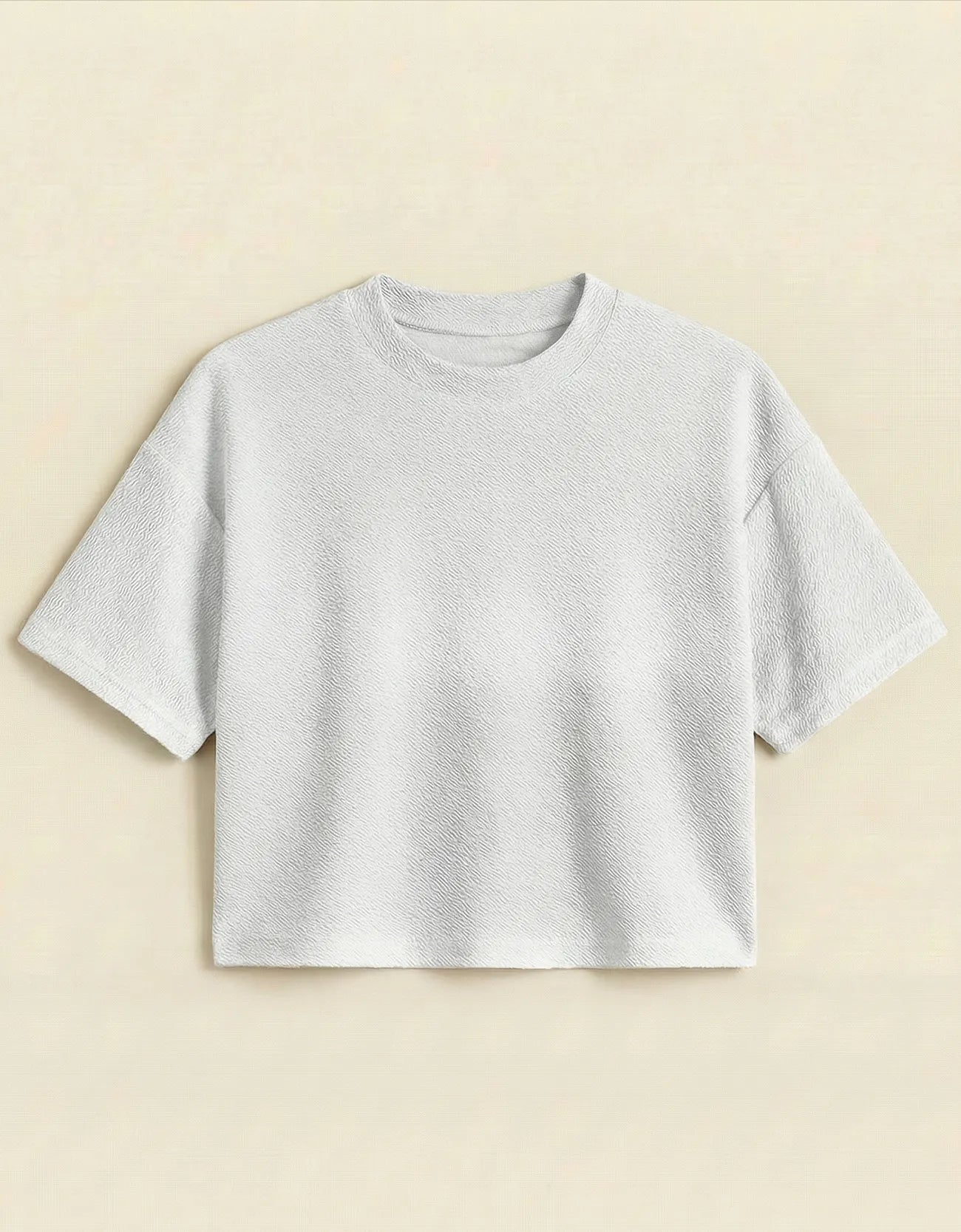 CROP TEXTURED TEE
