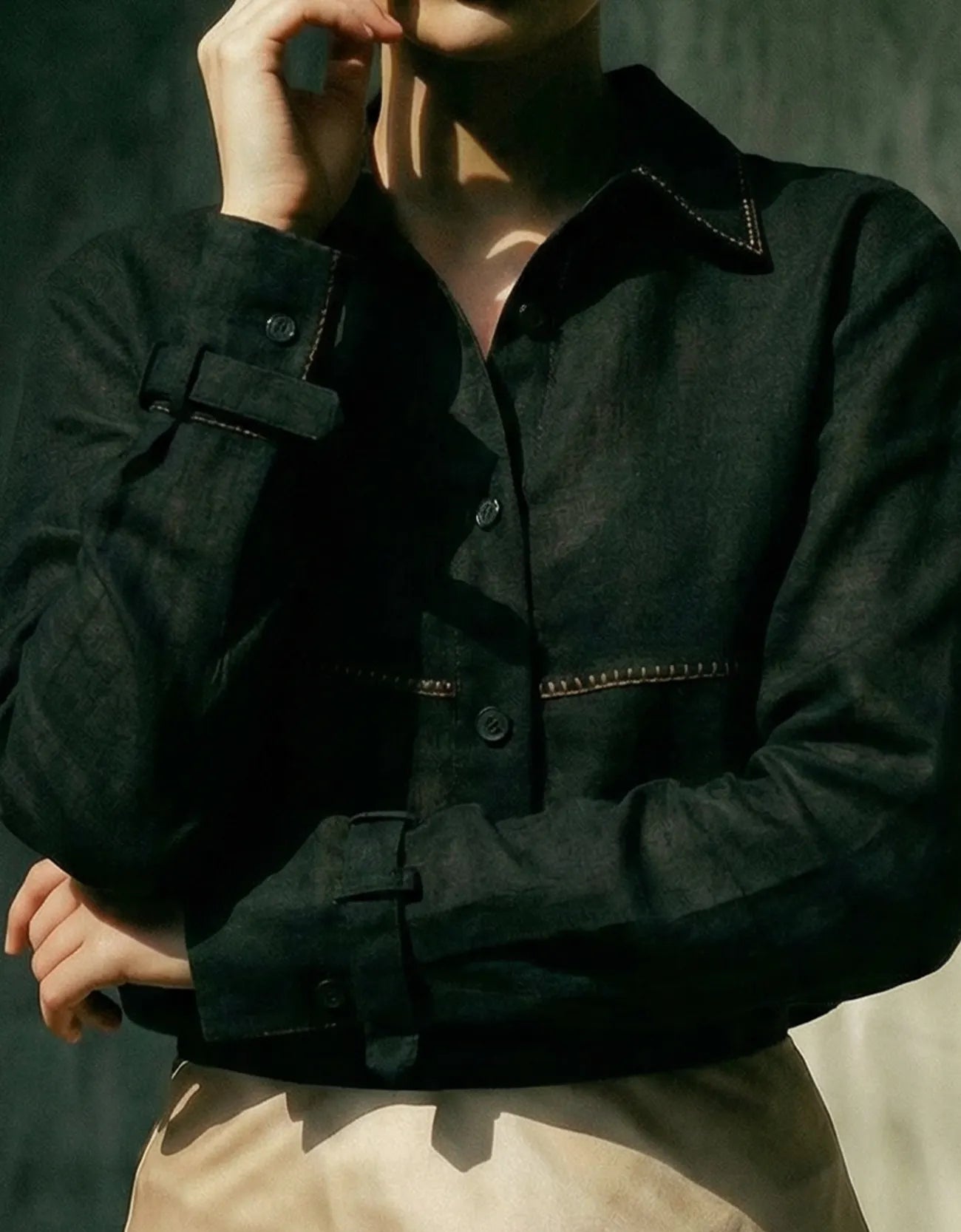 LINEN EMBROIDERED SHIRT