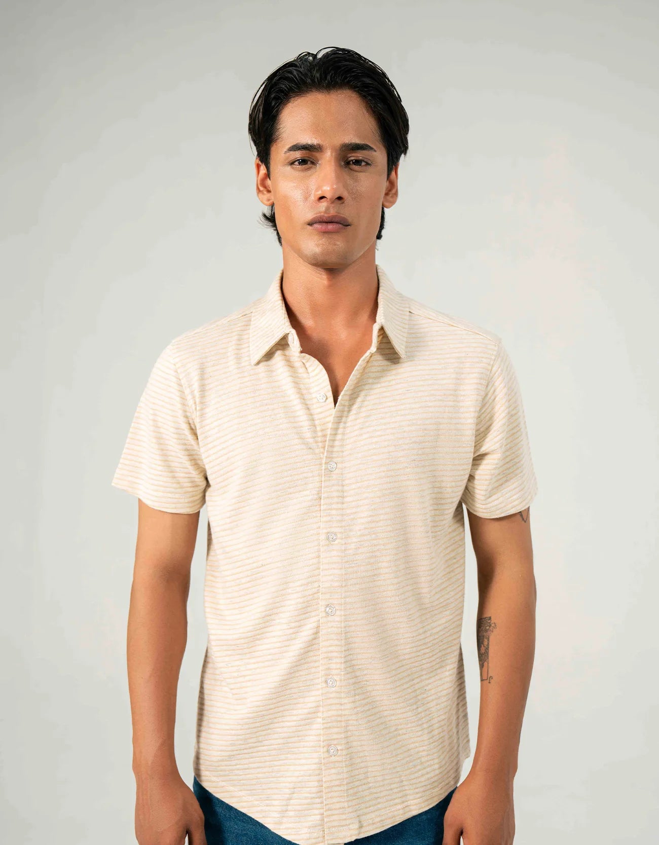 KNITTED BUTTON UP SHIRT