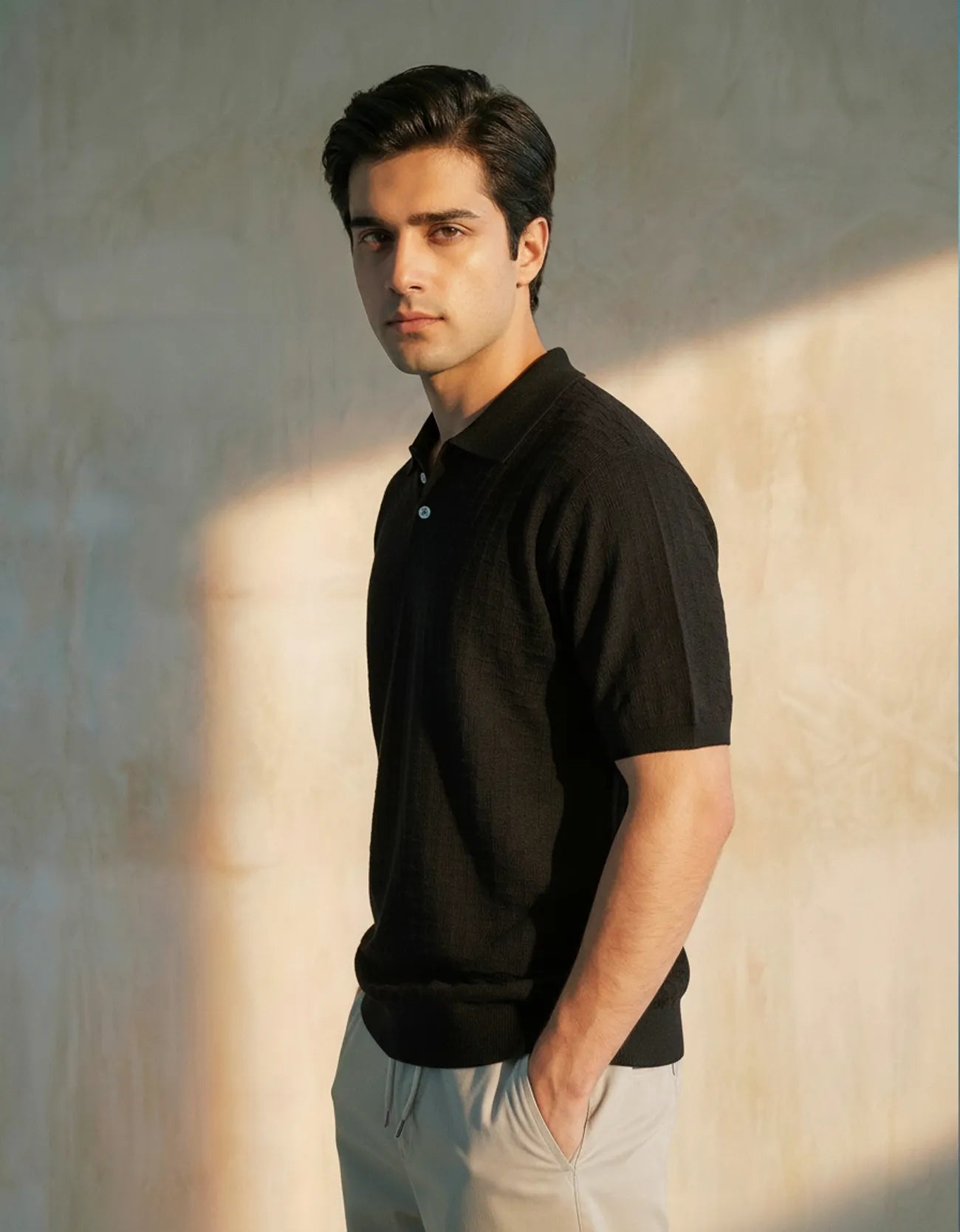 TEXTURED SOFT RIB POLO