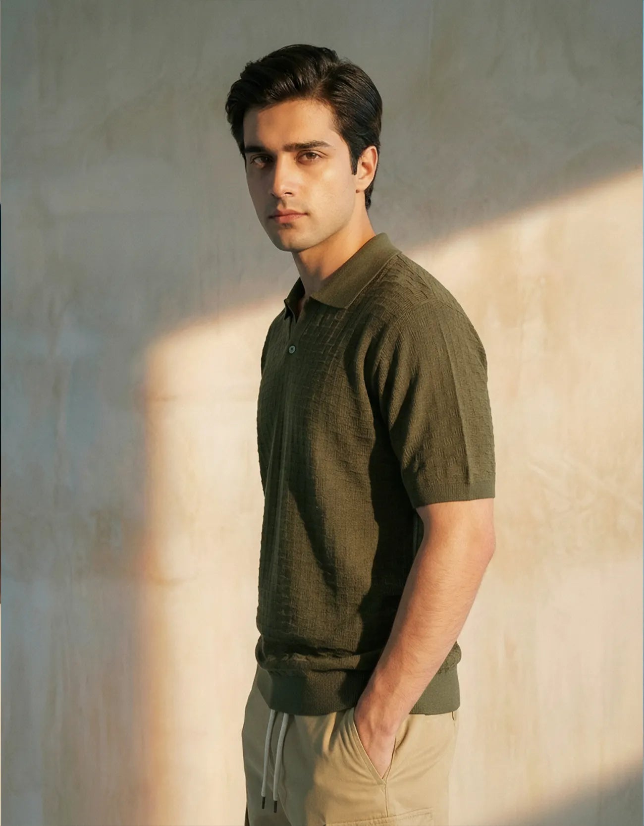 TEXTURED SOFT RIB POLO