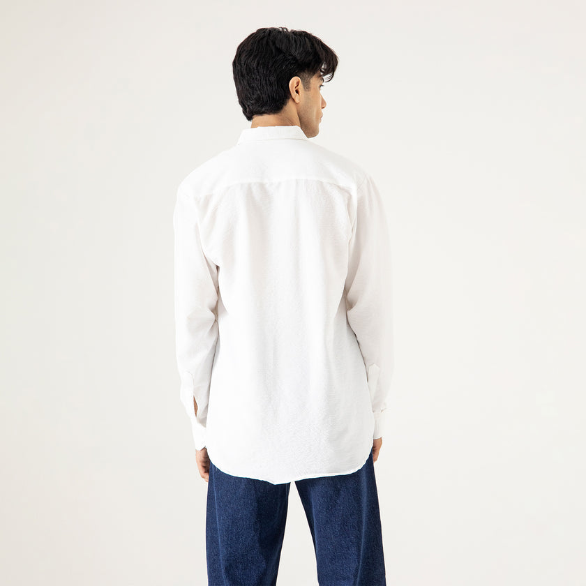 FLAP POCKET TEXTURED SHIRT