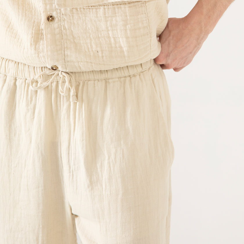 MUSLIN DRAWSTRING TROUSER