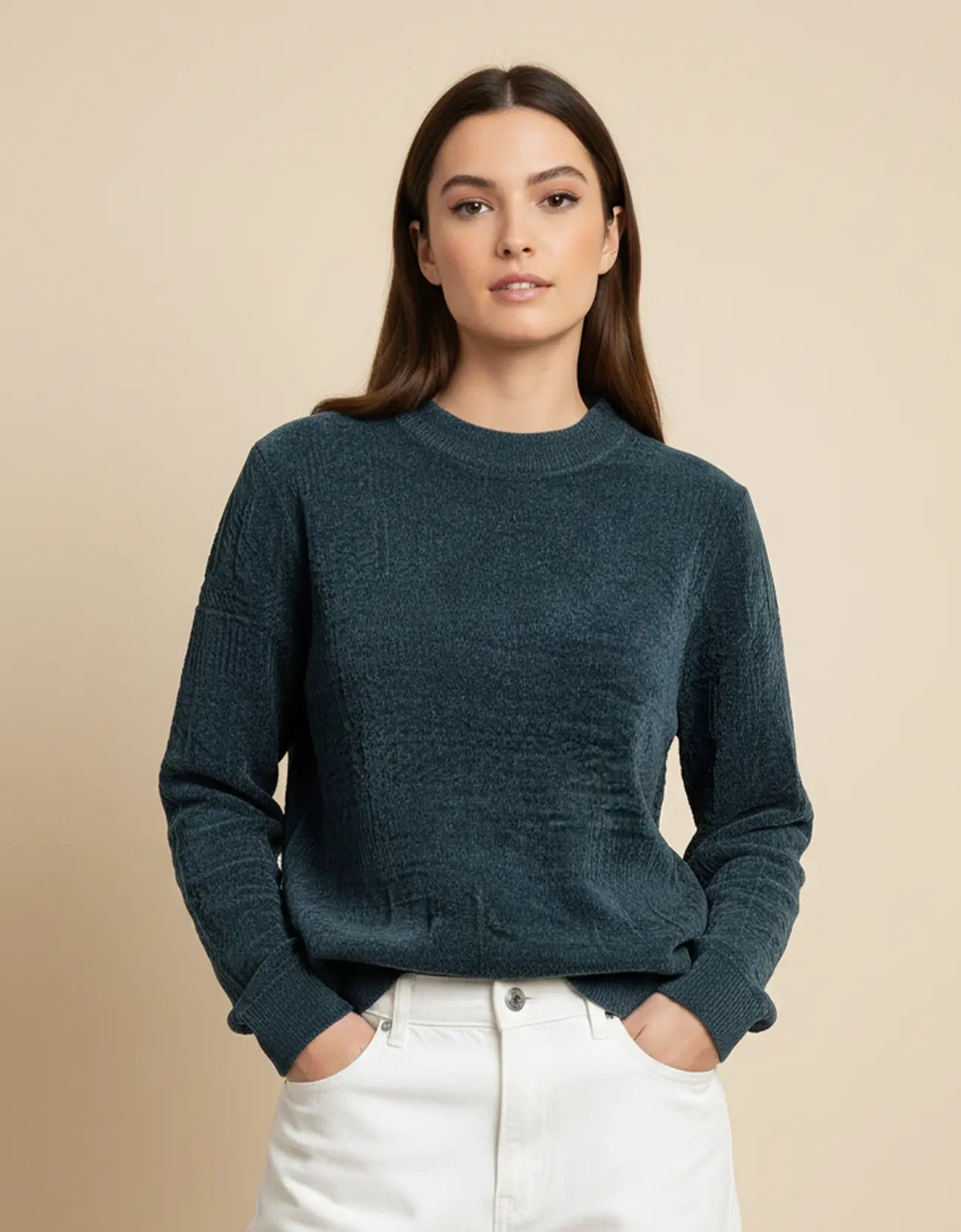 TEXTURED WOOLEN PULLOVER