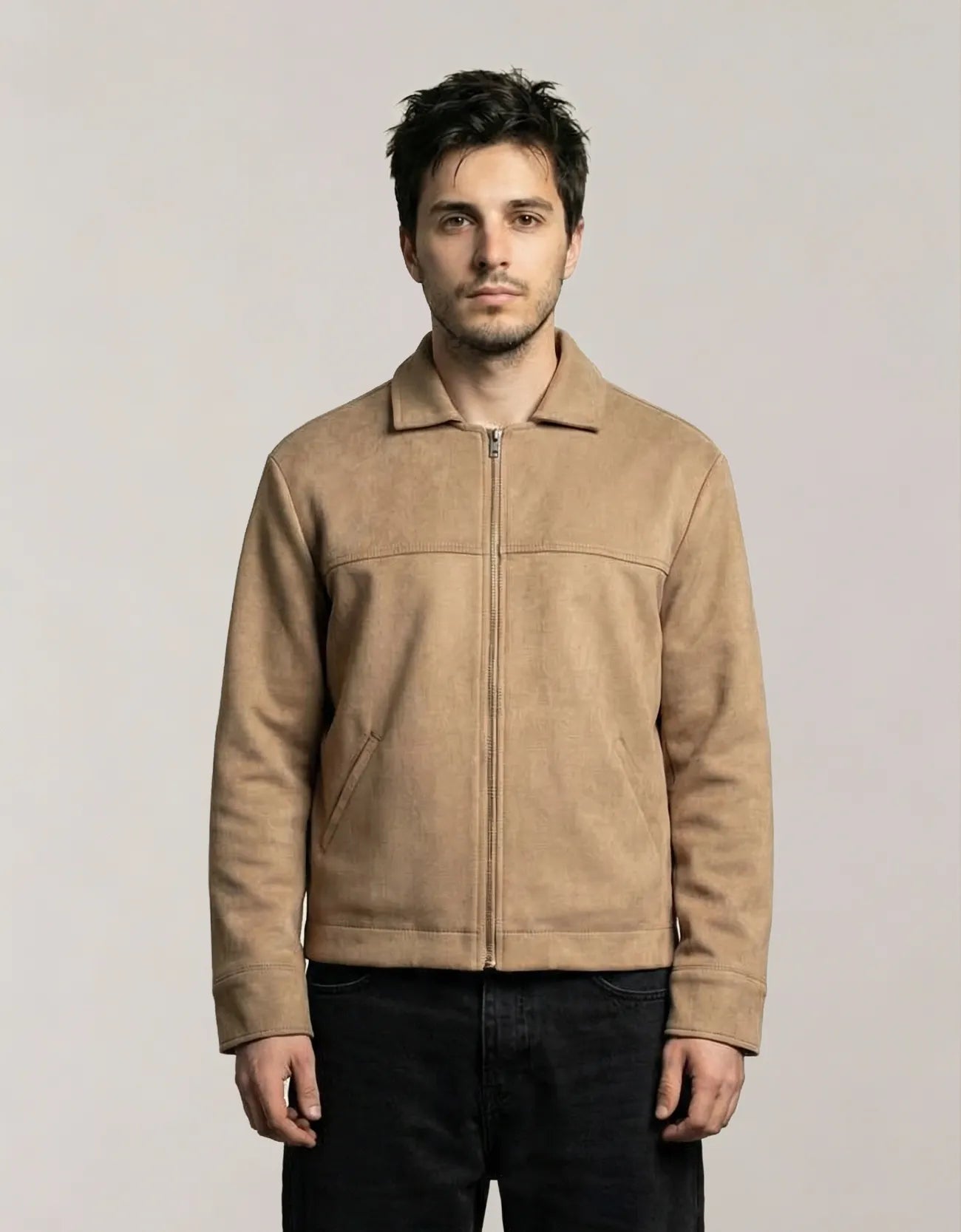 SUEDE ZIPPER SHACKET