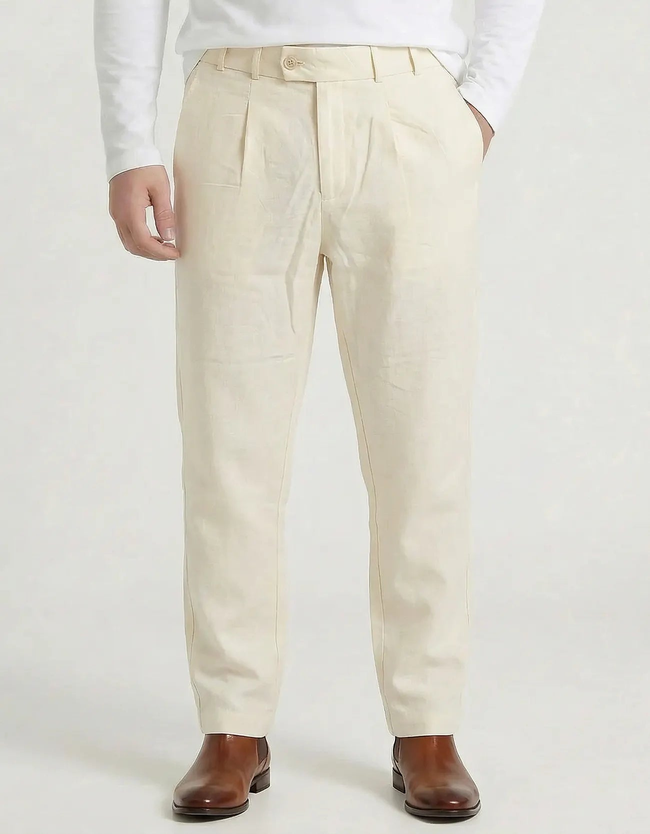 LINEN TAILORED PANTS