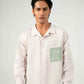 POPLIN PRINTED POCKET SHIRT