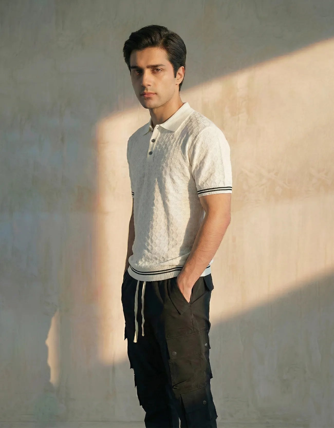 KNITTED SIGNATURE POLO