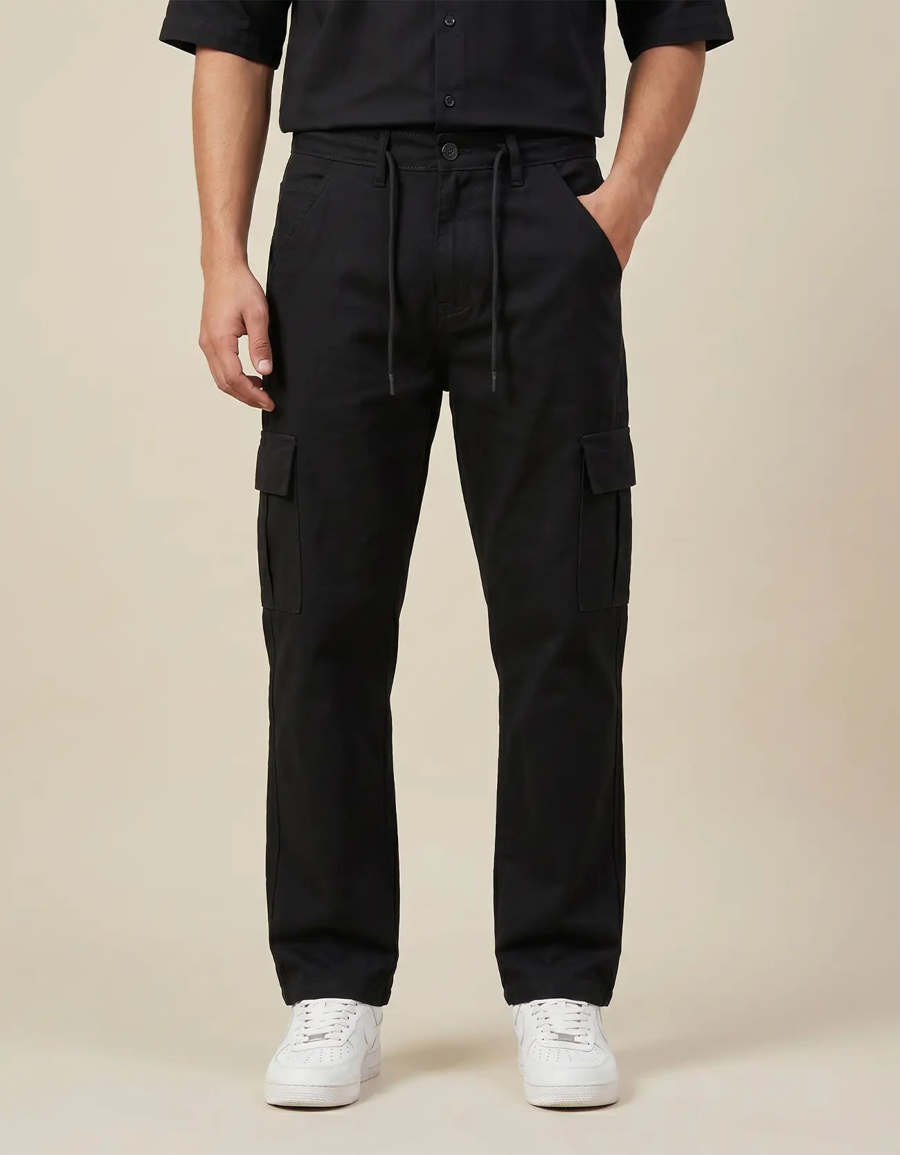 DENIM CARGO TROUSER STRAIGHT FIT