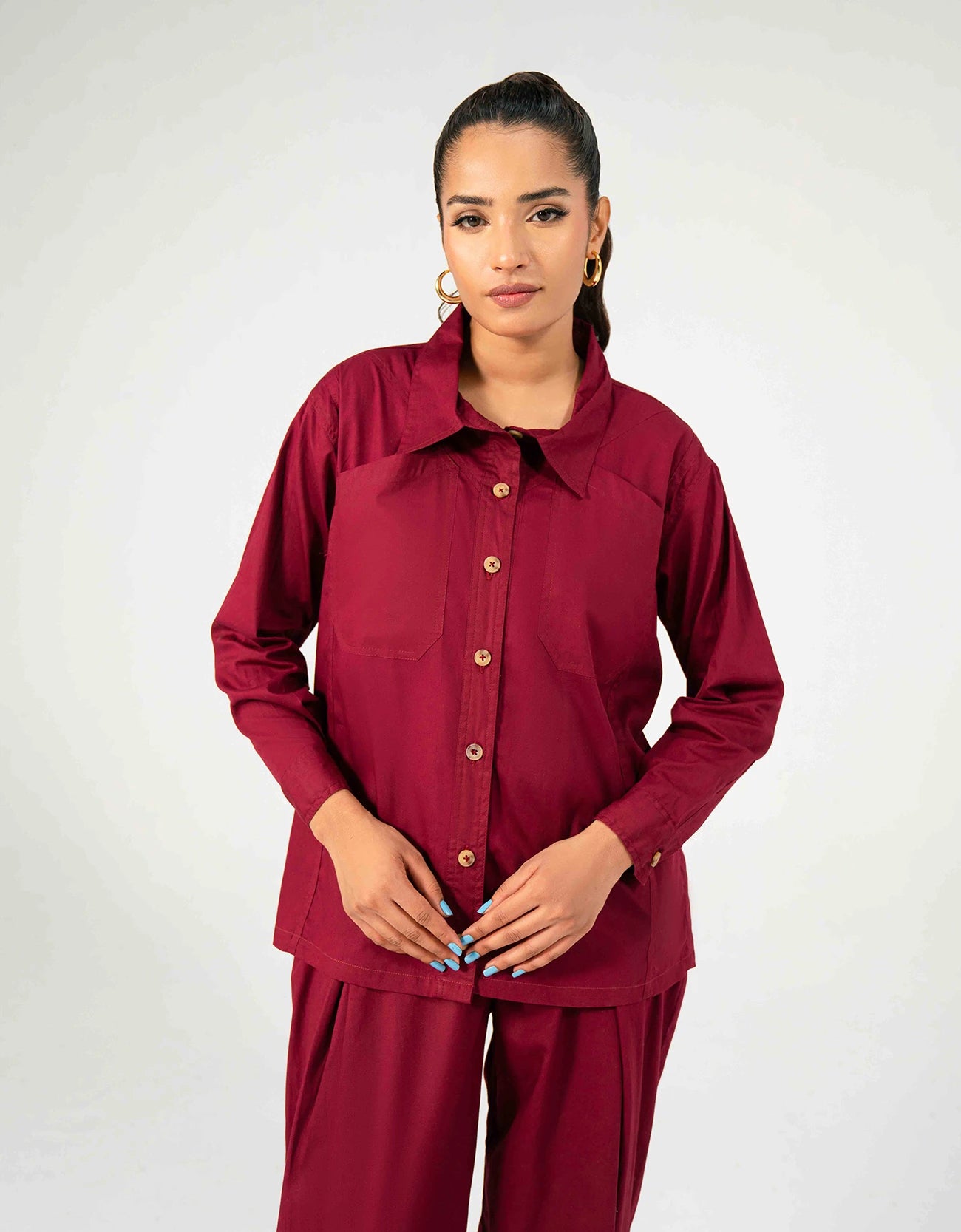 POPLIN POCKETS DETAIL SHIRT