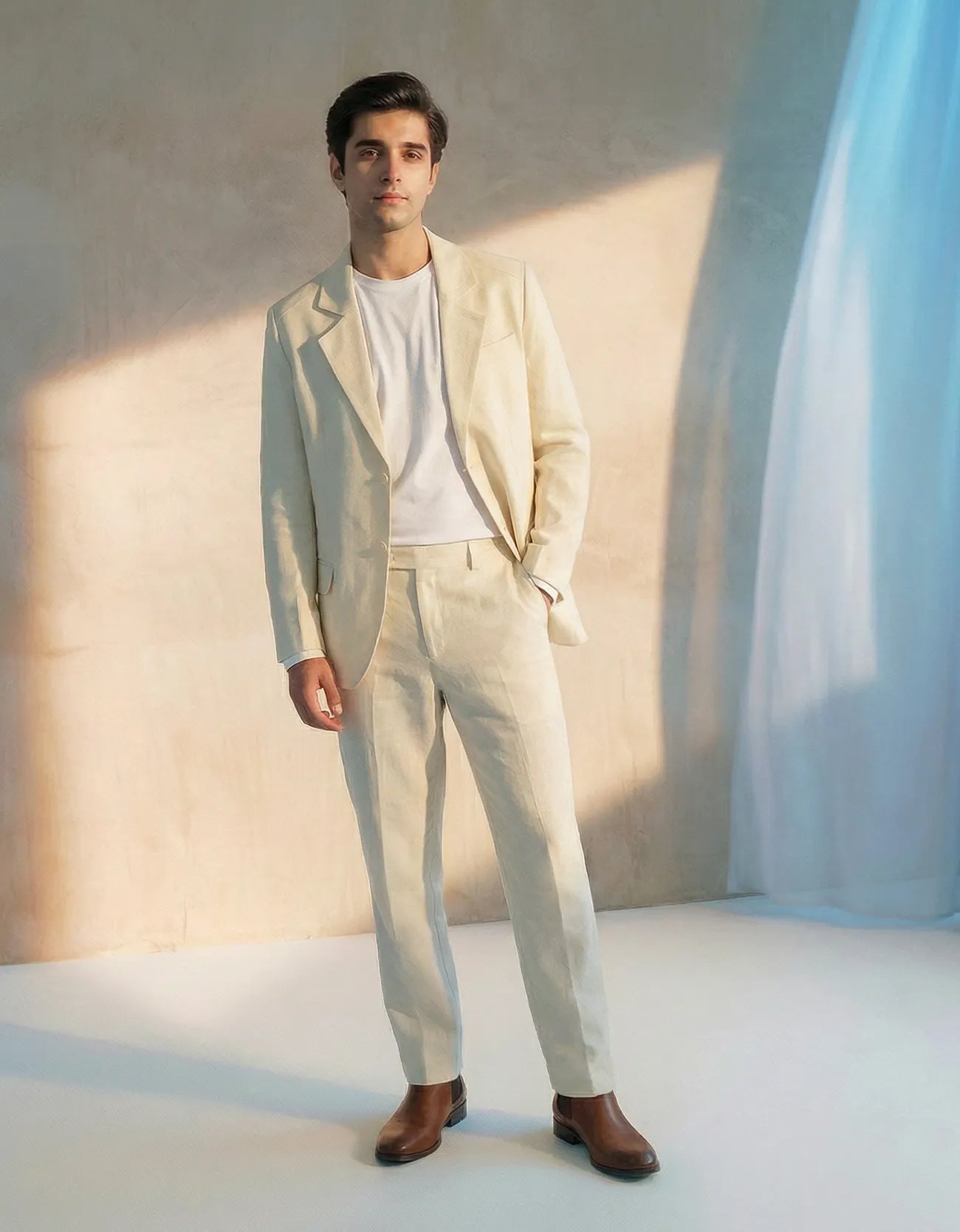 LINEN FLAP POCKET BLAZER