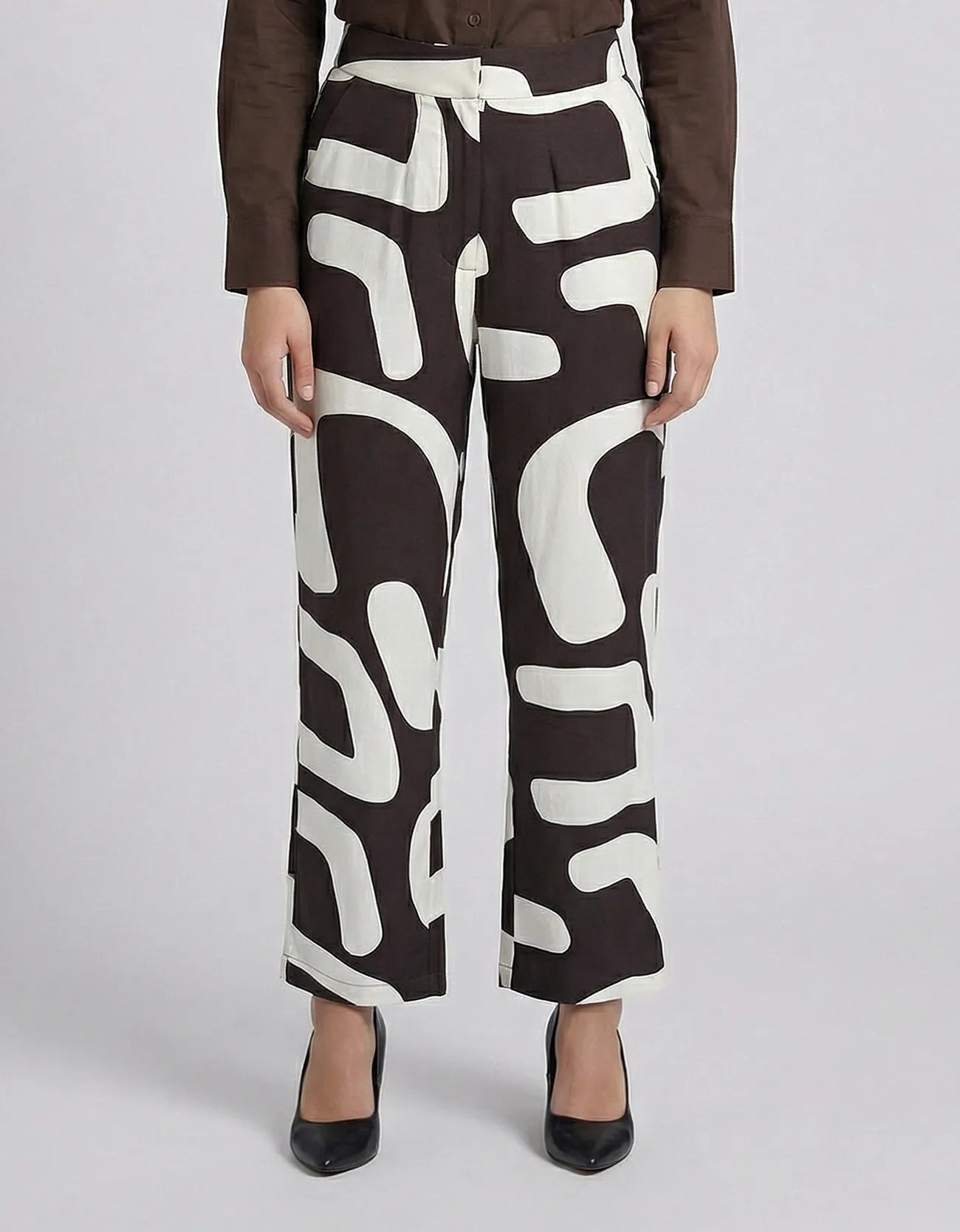 ABSTRACT FLOWY TROUSER