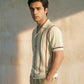 RIBBED TEXTURED CAMP COLLAR SHIRT