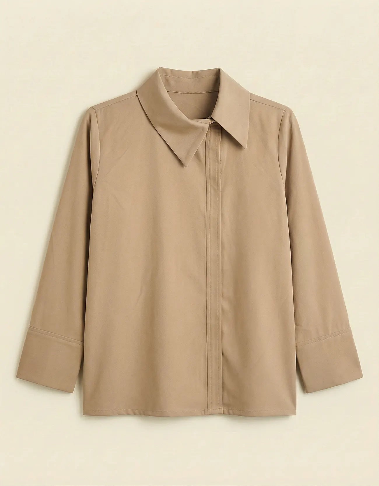 OFFSET BUTTONED SHIRT