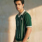 STRIPPED JOHNNY COLLAR POLO