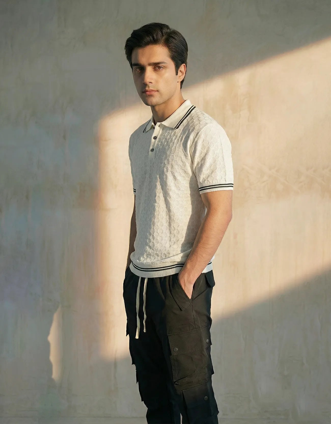 KNITTED SIGNATURE POLO