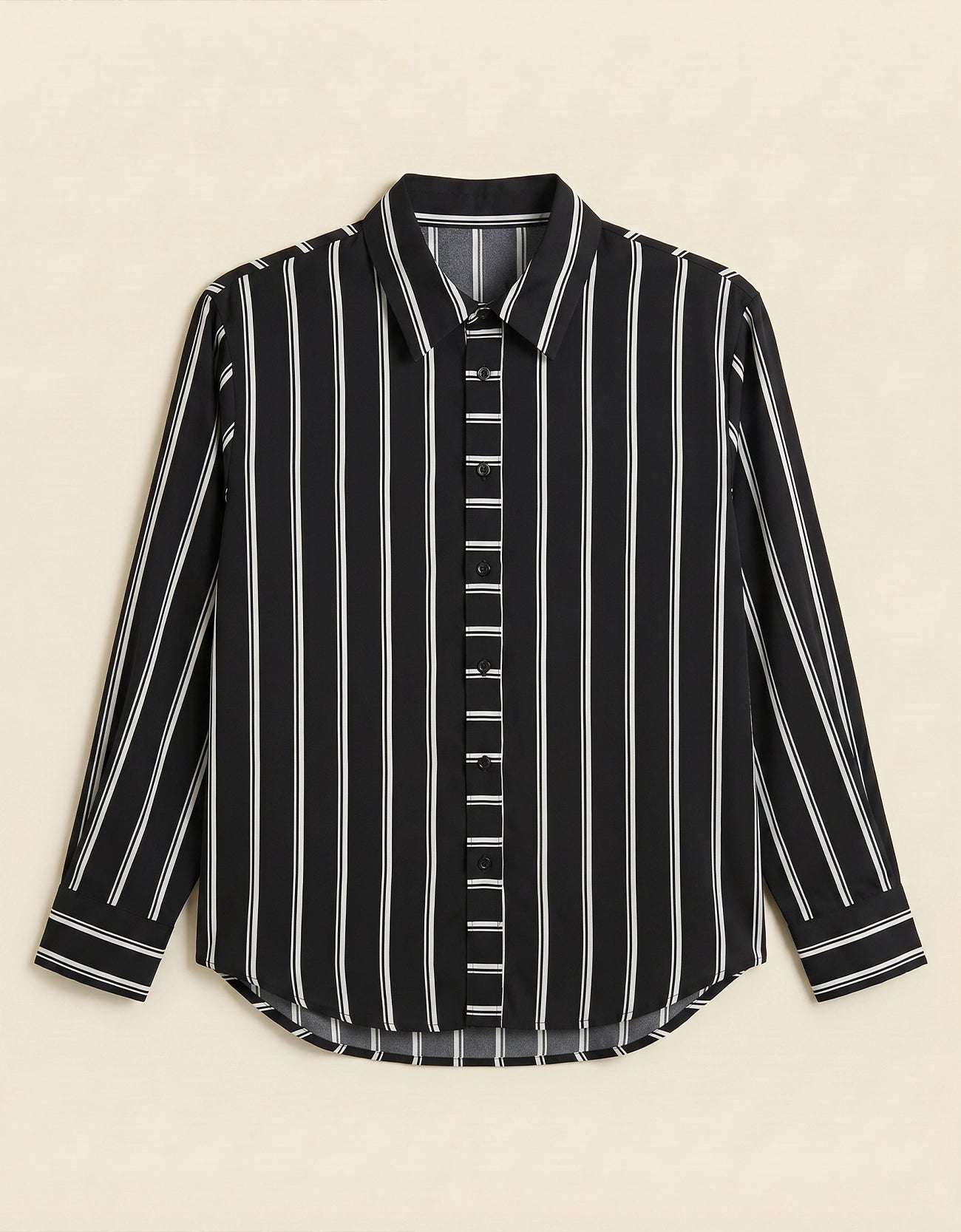 VERTICAL STRIPE BUTTON SHIRT