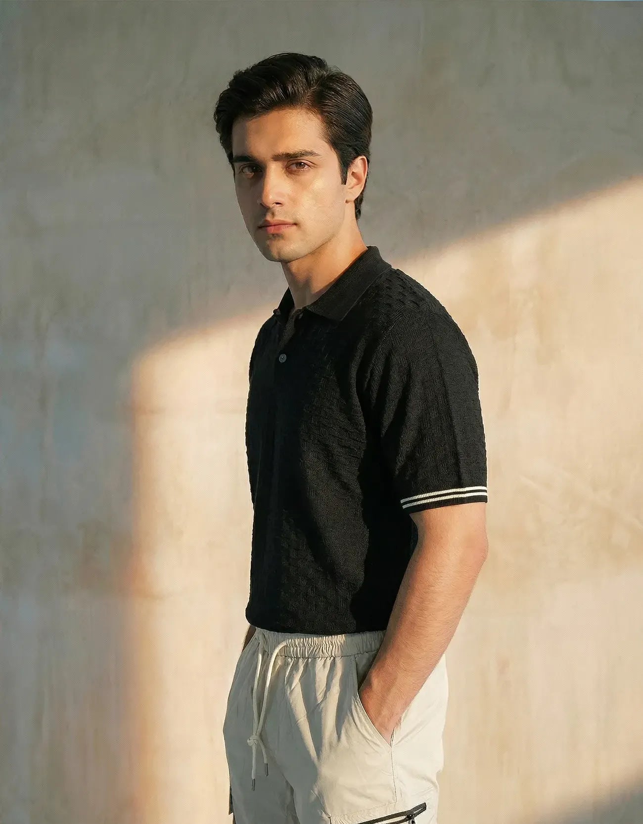 KNITTED SIGNATURE POLO