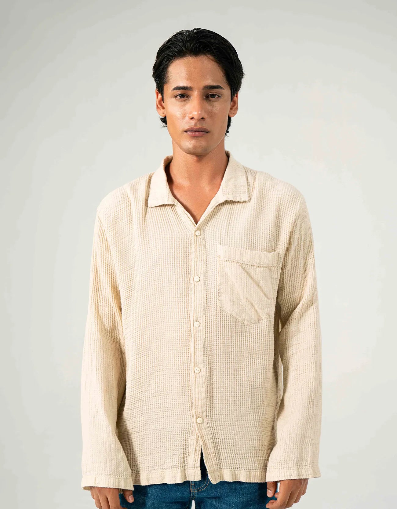 TEXTURED SHIRT WITH POCKET