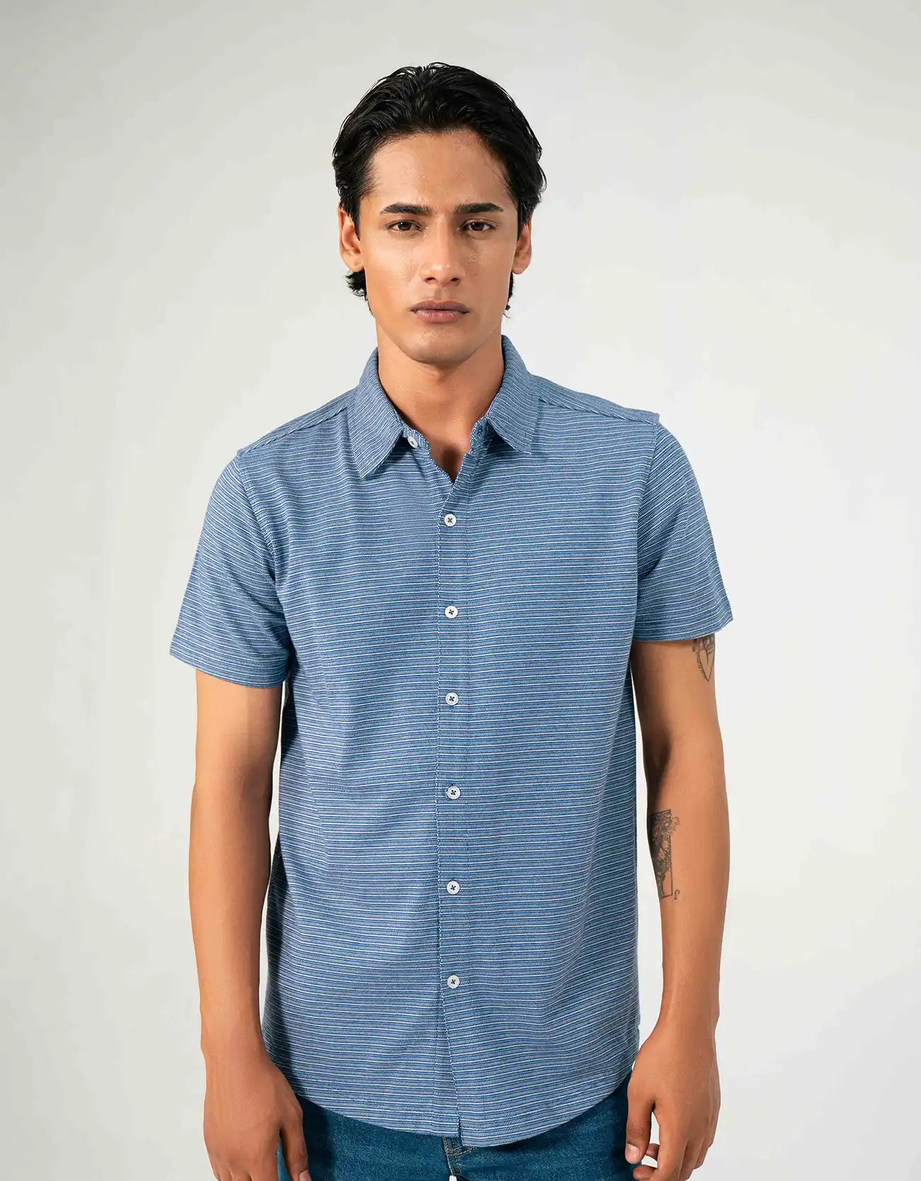 KNITTED BUTTON UP SHIRT