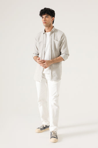 DOUBLE PATCH POCKET TEXTURED SHIRT