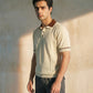 Knitted Contrast Collar Polo
