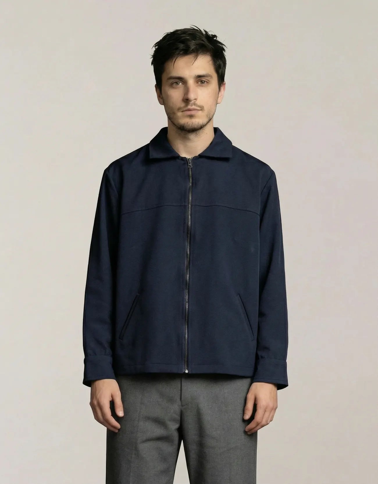 MEN PANAMA ZIPPER JACKET