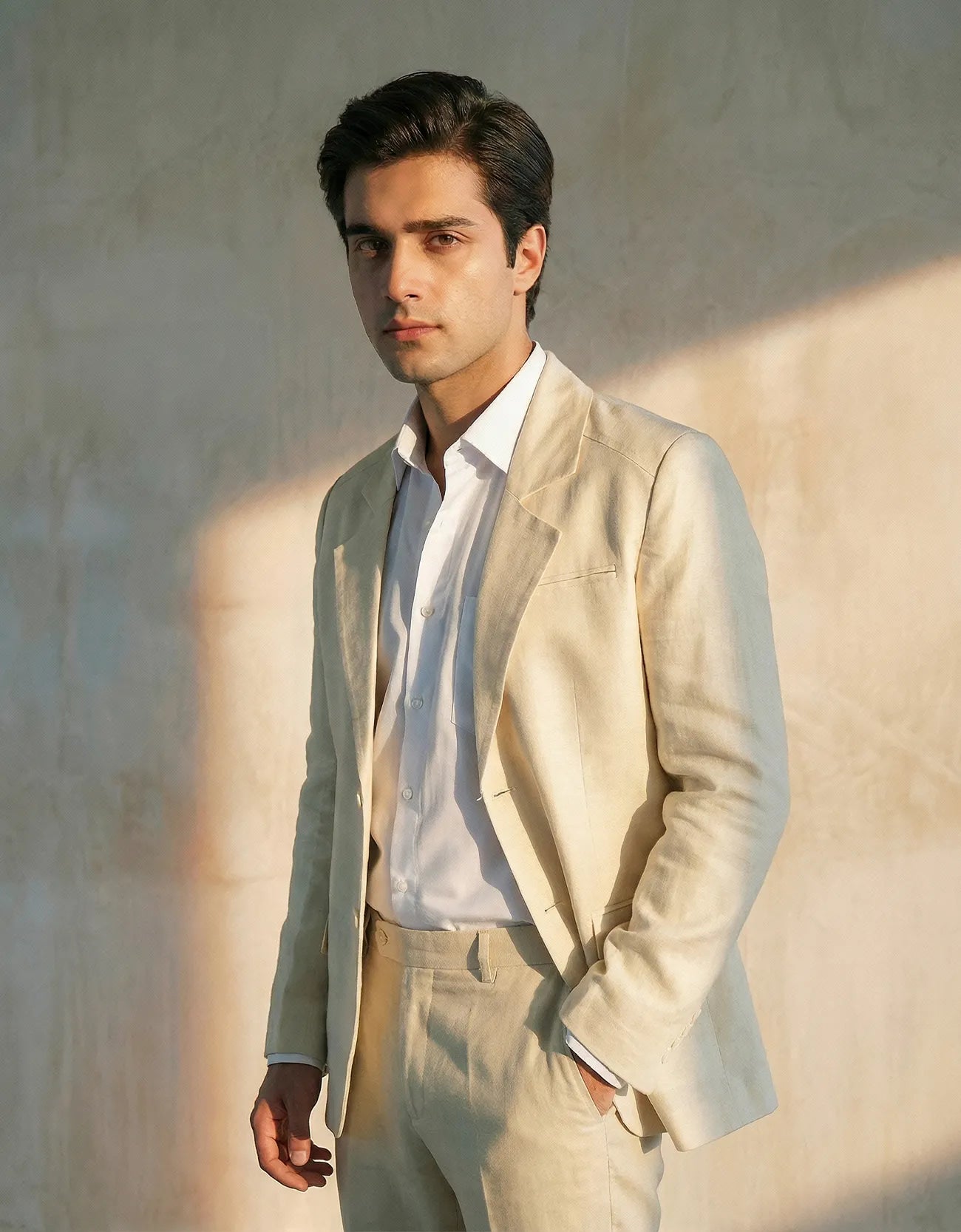 LINEN FLAP POCKET BLAZER