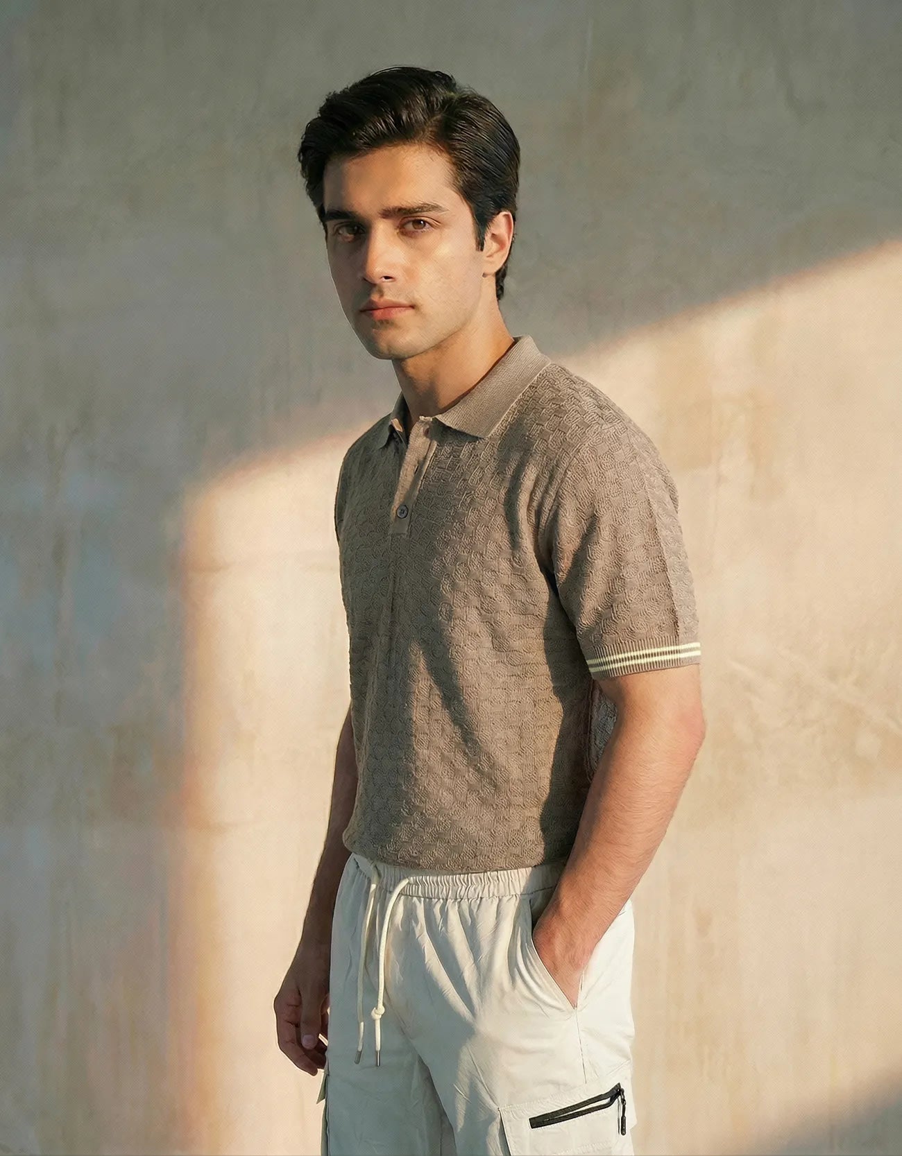 KNITTED SIGNATURE POLO