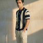JACQUARD TEXTURE KNITTED SHIRT