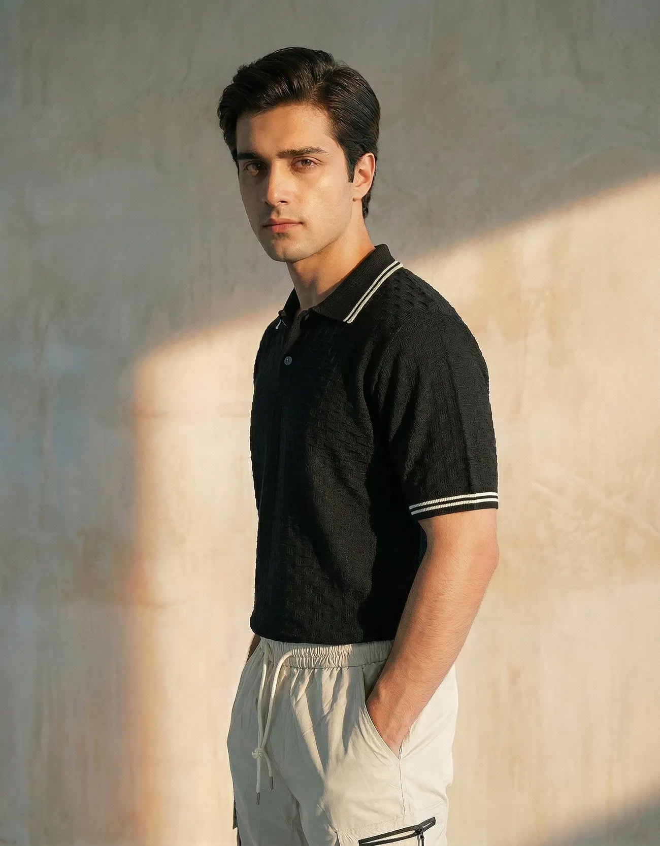 KNITTED SIGNATURE POLO