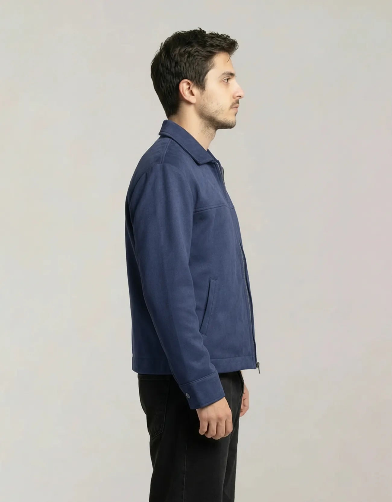 Suede Zipper Shacket