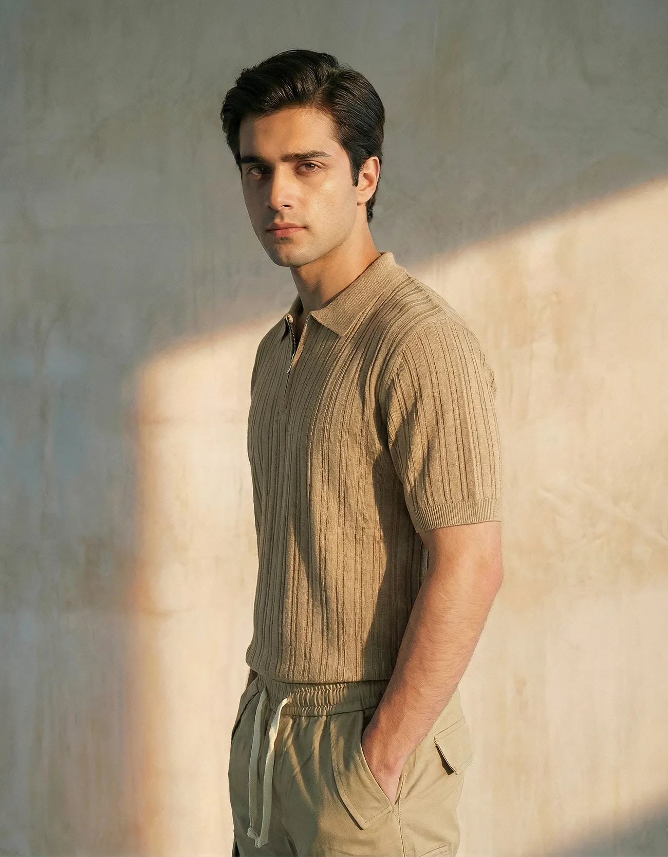 TEXTURED CRUSHED POLO