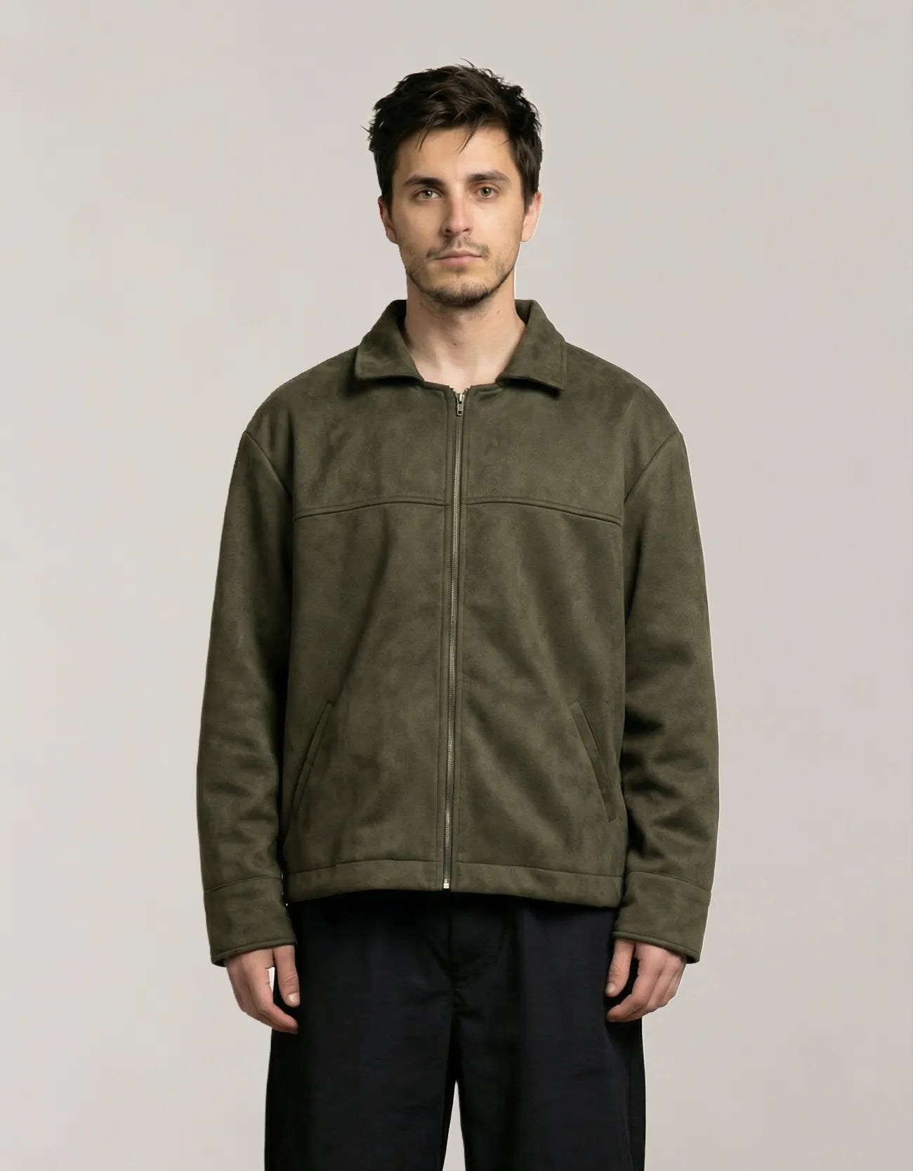 SUEDE ZIPPER SHACKET