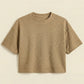 CROP TEXTURED TEE
