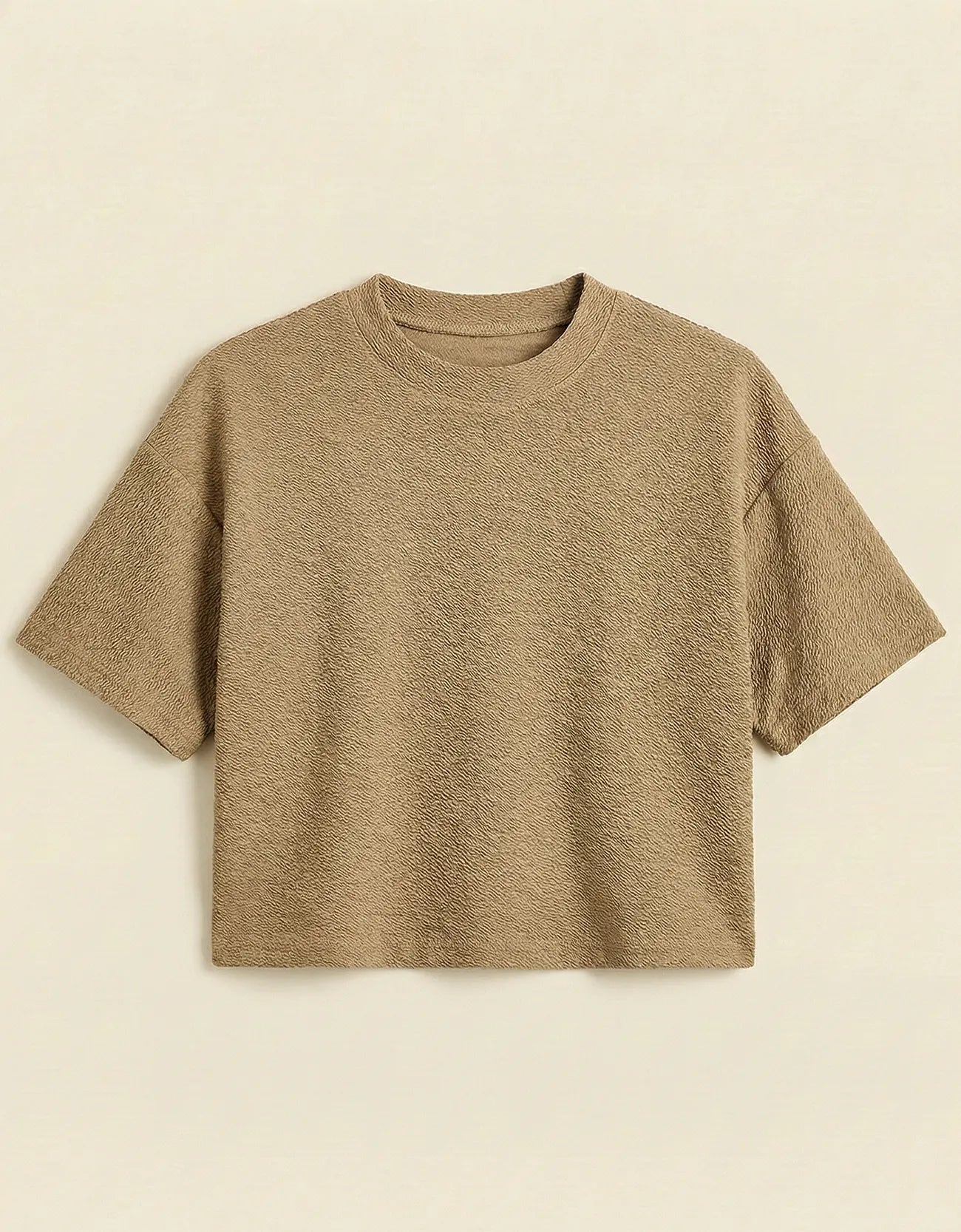 CROP TEXTURED TEE