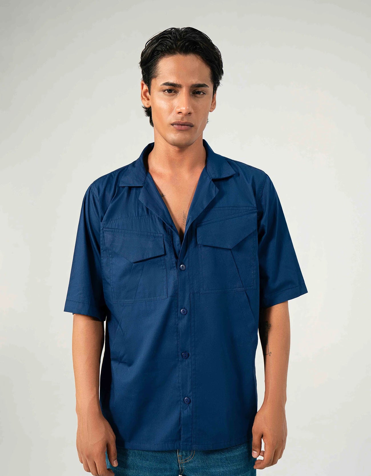POPLIN FLAP POCKET SHIRT