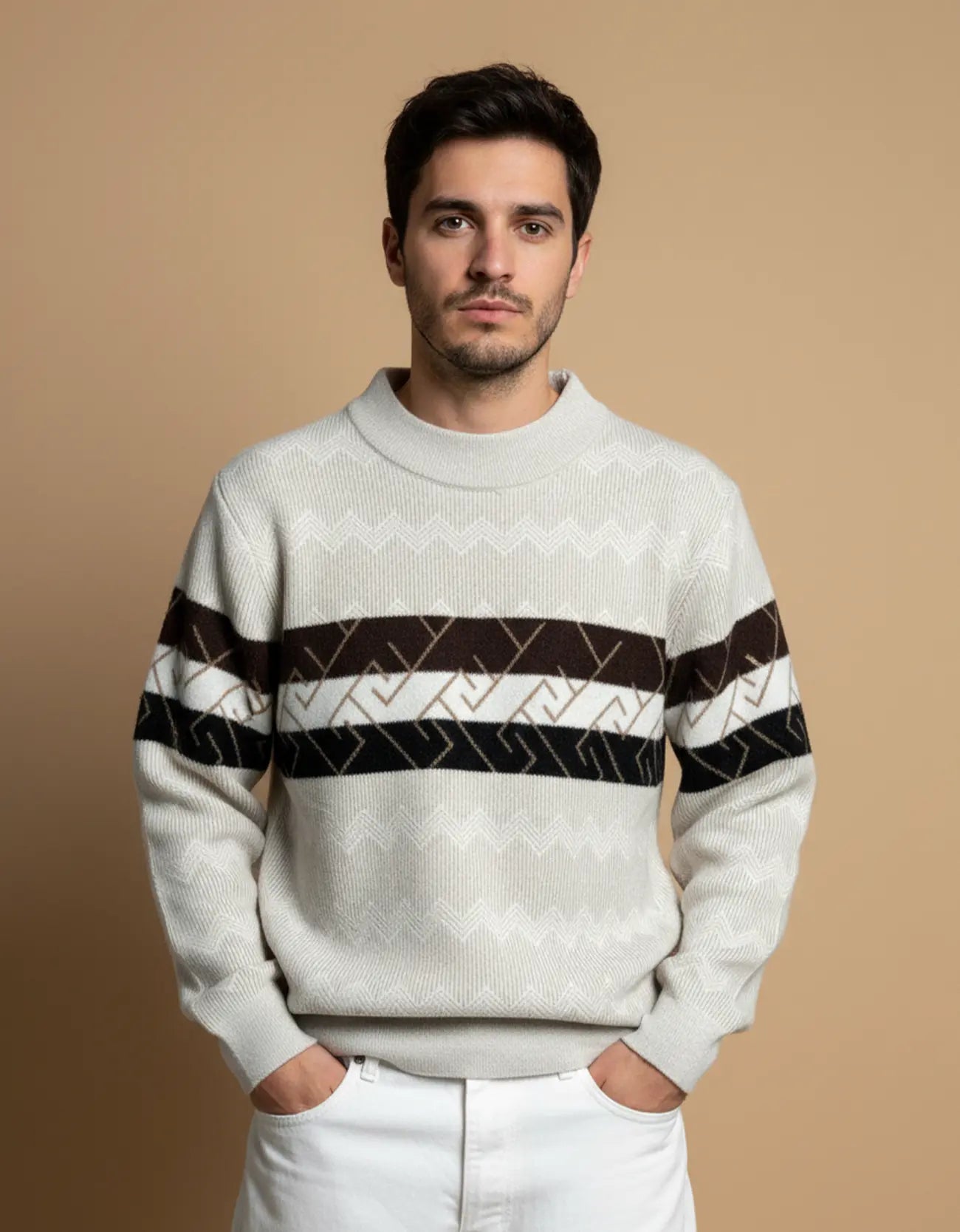 JACQUARD TEXTURED SWEATSHIRT