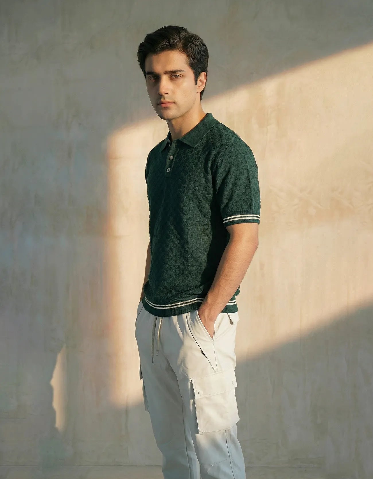 KNITTED SIGNATURE POLO