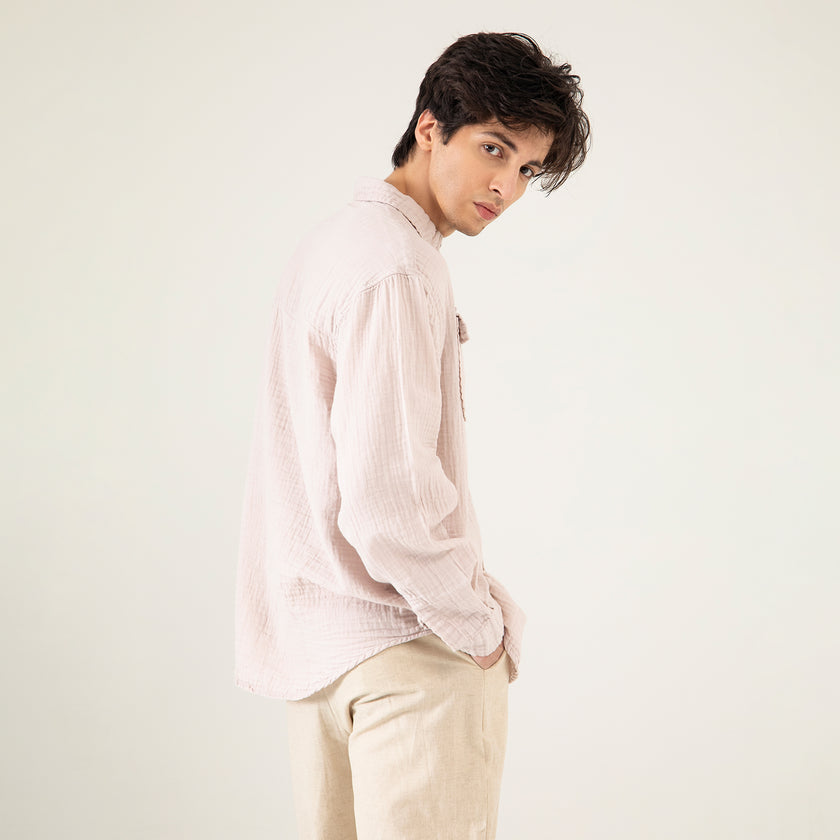 MUSLIN FLAP POCKET SHIRT