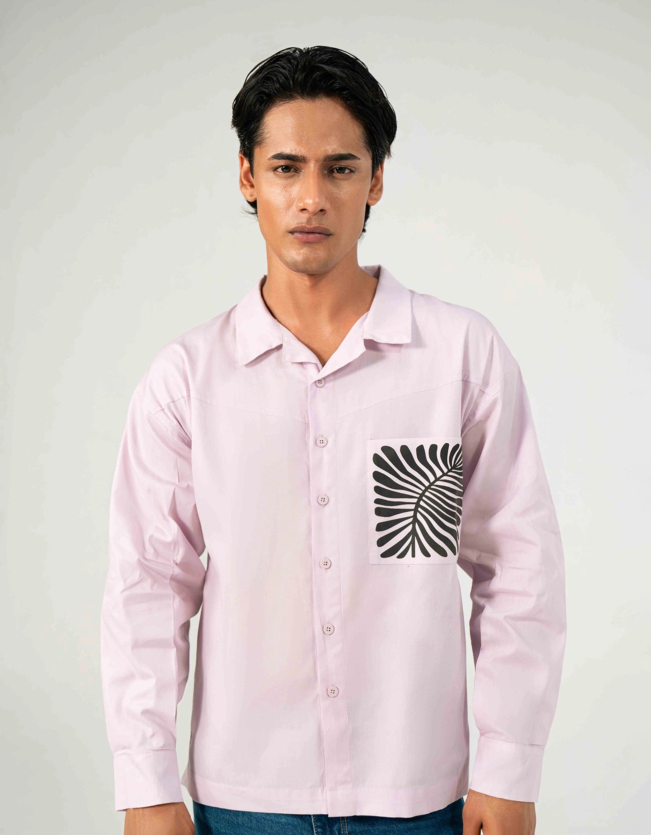 POPLIN PRINTED POCKET SHIRT