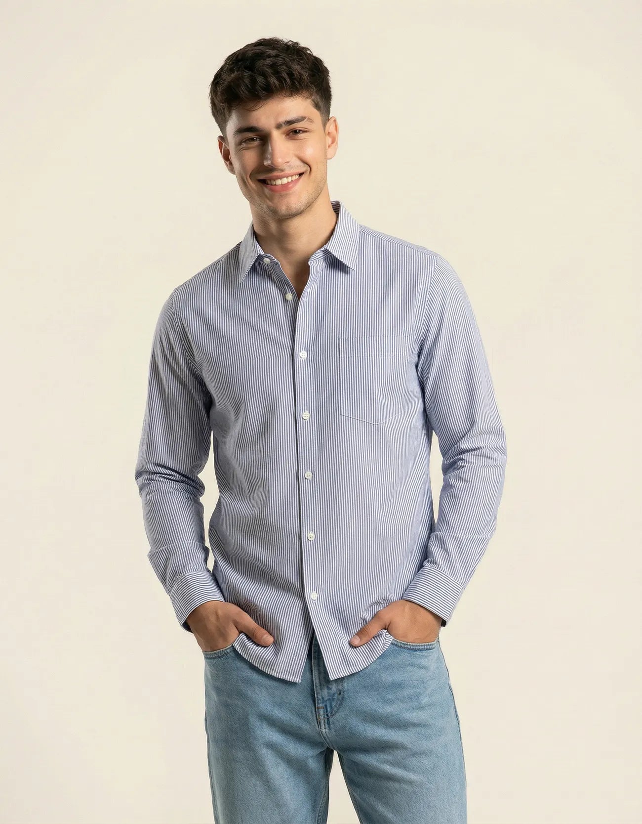 STRIPED SEM-FORMAL SHIRT