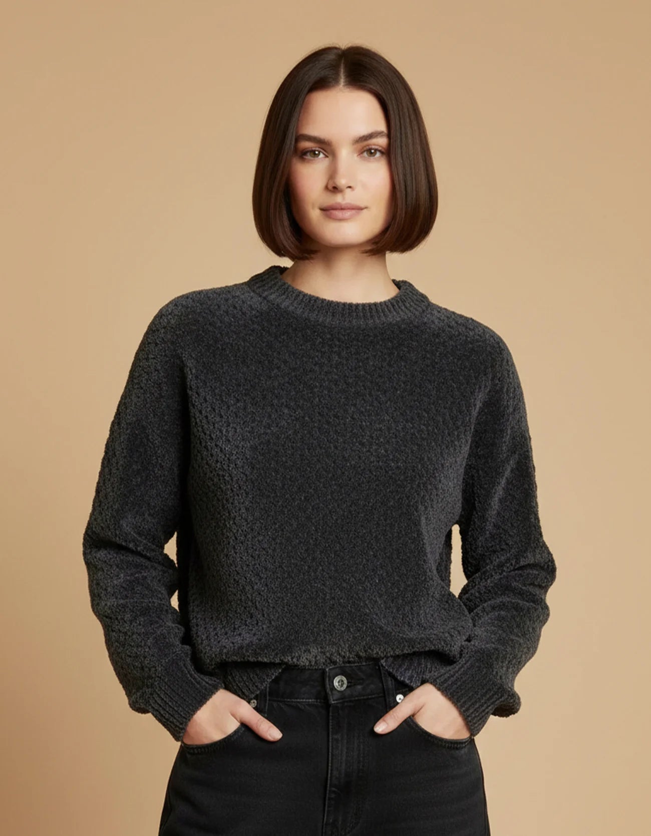 TEXTURED WOOLEN PULLOVER