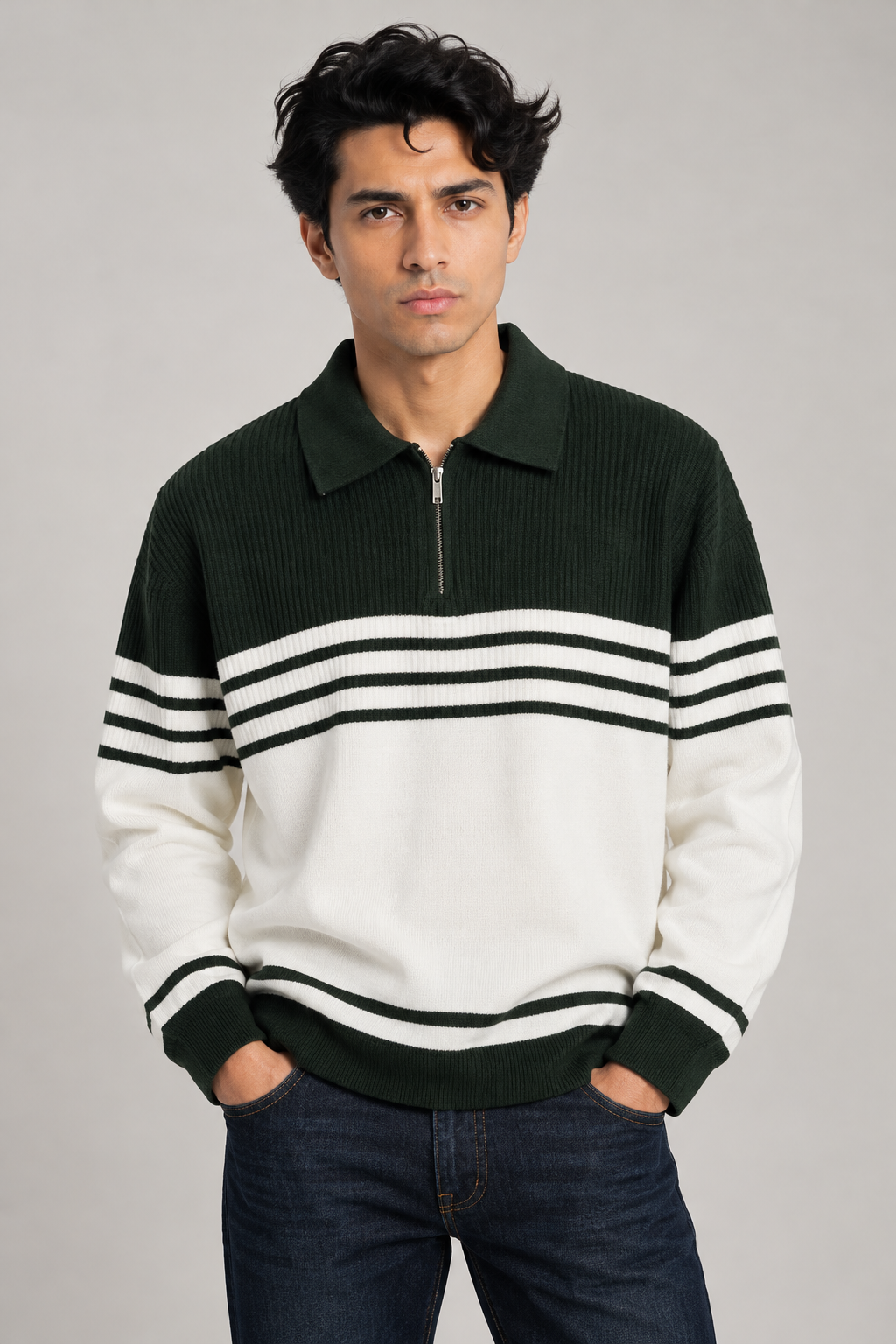 BLOCKLINE HALF-ZIP POLO