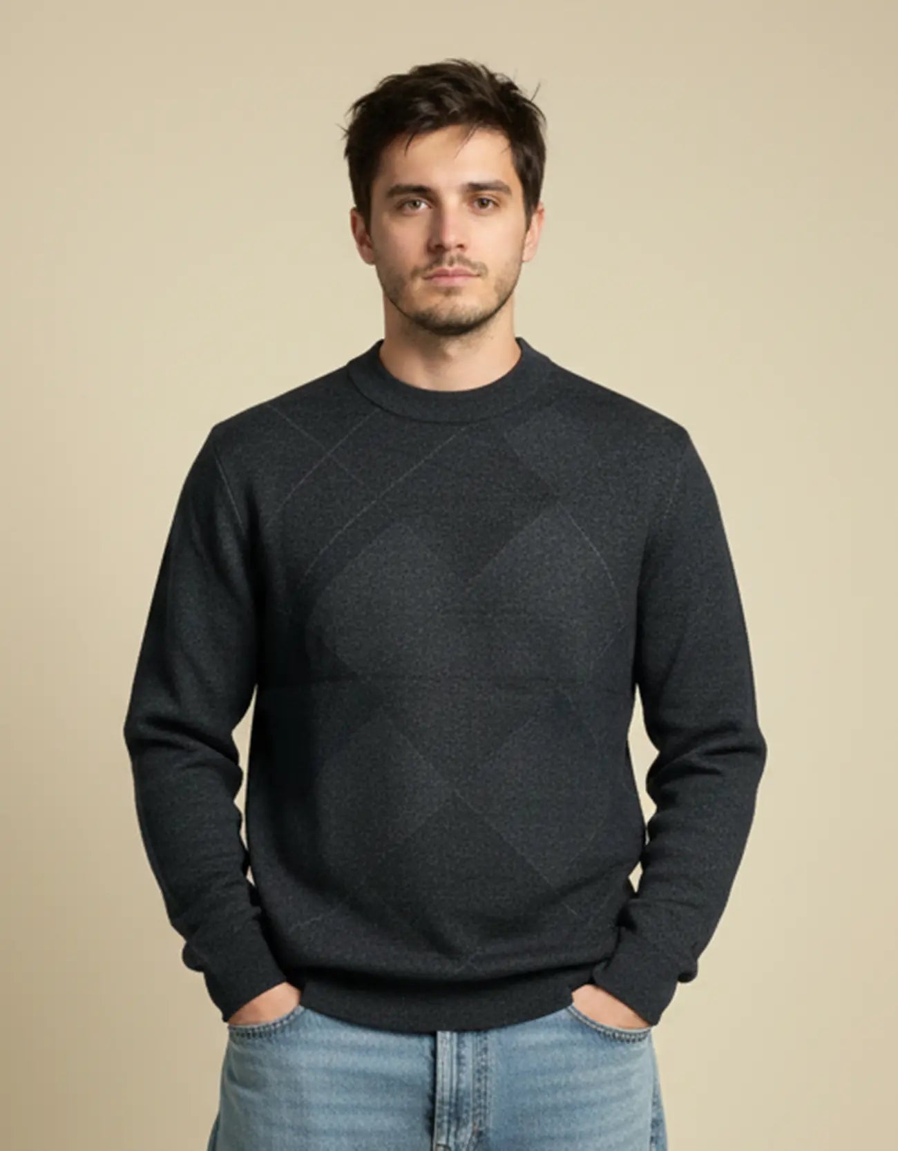 OXFORD TEXTURED SWEATSHIRT